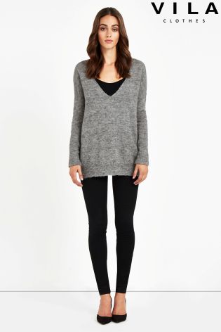 Vila V-Neck Knit Top